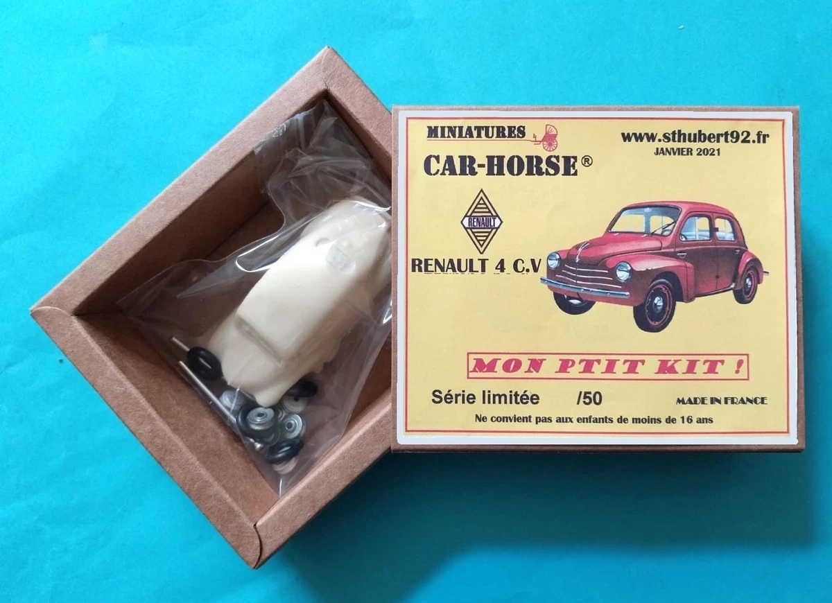Jouet Ancien CIJ Renault 4CV – Tôle Bordeaux, Mécanique, 18 Cm, Vers 1950