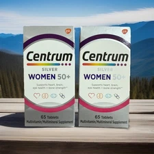 2 Centrum Silver Women 50+ MultiVitamin/Mineral Supplement 65 Each Exp: 05-2026+