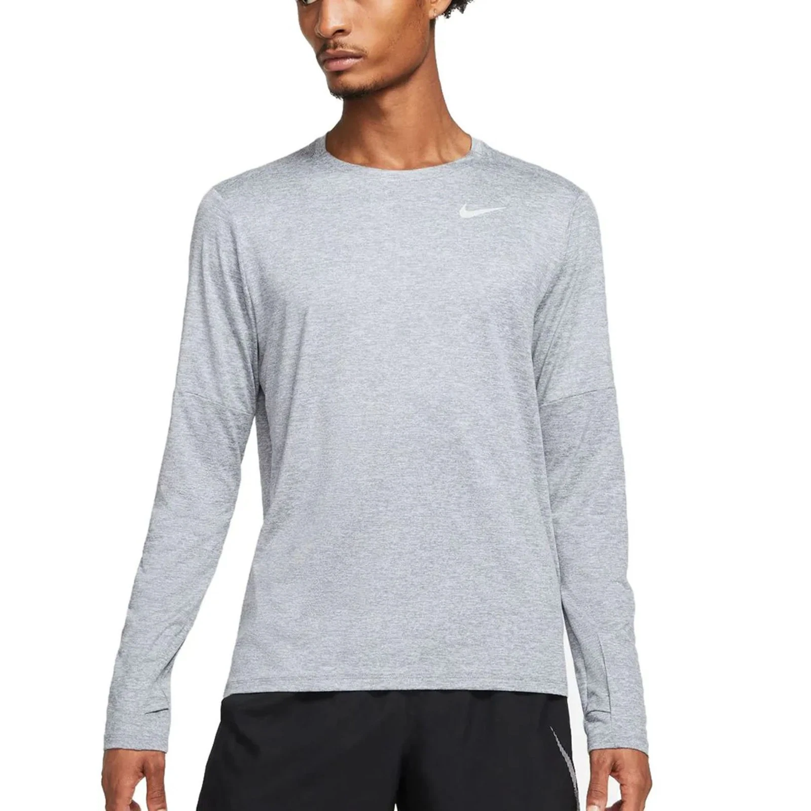 Nike Element Dri-FIT Running Crew Top Smoke Grey DD4754-084 Men's Size Medium