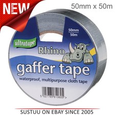 Ultratape Rhino 50mm x 50m Silver Cloth Tape│Gaffer Gaffa Duck Duct Waterproof 0.19 per metre