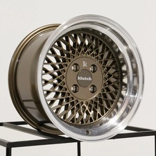 15x8.5 Klutch Sl1 4x100 17 Bronze Machined Lip Wheels Rims Set4 73.1 15x8.5 Klutch Sl1 4x100 17 Bronze Machined Lip Wheels Rims Set4 73.1