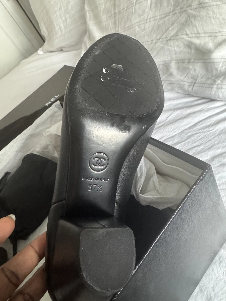 Botas de cuero para mujer CHANEL talla 37,5 Foto 4 de 4