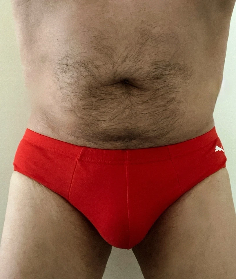 PUMA Men's Vintage Low-Rise Brief (s), Red/black Cotton-blend Size LARGE - Image 4 of 4