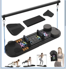 Pilates Board, 6 in 1 Pilates Reformer Sets, Foldable Portable Abdominal Board
