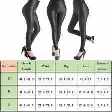 Halloween Legging Faux Leather High Waist Stretch Slim Skinny Pencil Pants