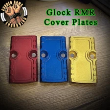 Gold, Red or Blue Ano RMR Cover Plate for Glock Slides Trijicon Holoson Swampfox
