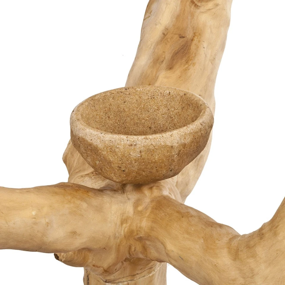 Java Wood II Tree - Large - Natural Hardwood Parrot Playstand, African Grey, Etc - Image 2 of 4