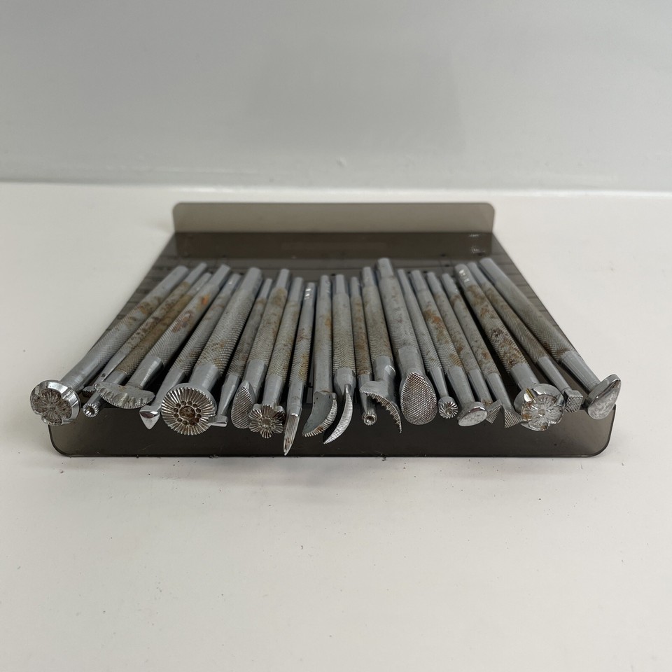 Craftool Lot of 67 Leather Working Punch Stamps Tools Embossing See