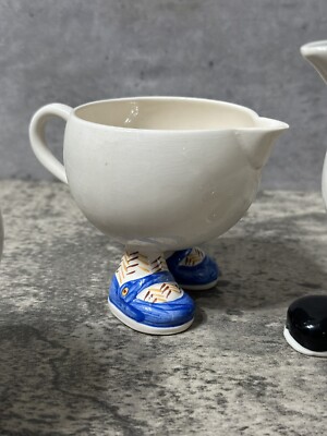 Vintage Carlton Ware Walking Creamers, Mug Bowl Set Long Legs