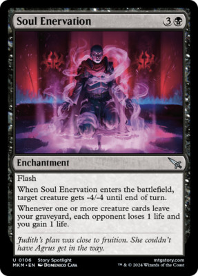 x4 Soul Enervation MKM MTG 106 UNCOMMON M/NM 4x