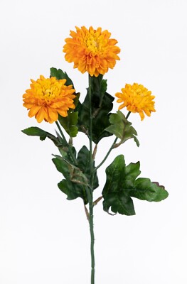 Asternzweig 54cm gelb-orange CG Kunstblumen künstliche Aster Blumen Korbblütler