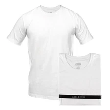 Golberg Men's Cotton Crew Neck Undershirt - White/Black Available - Tagless