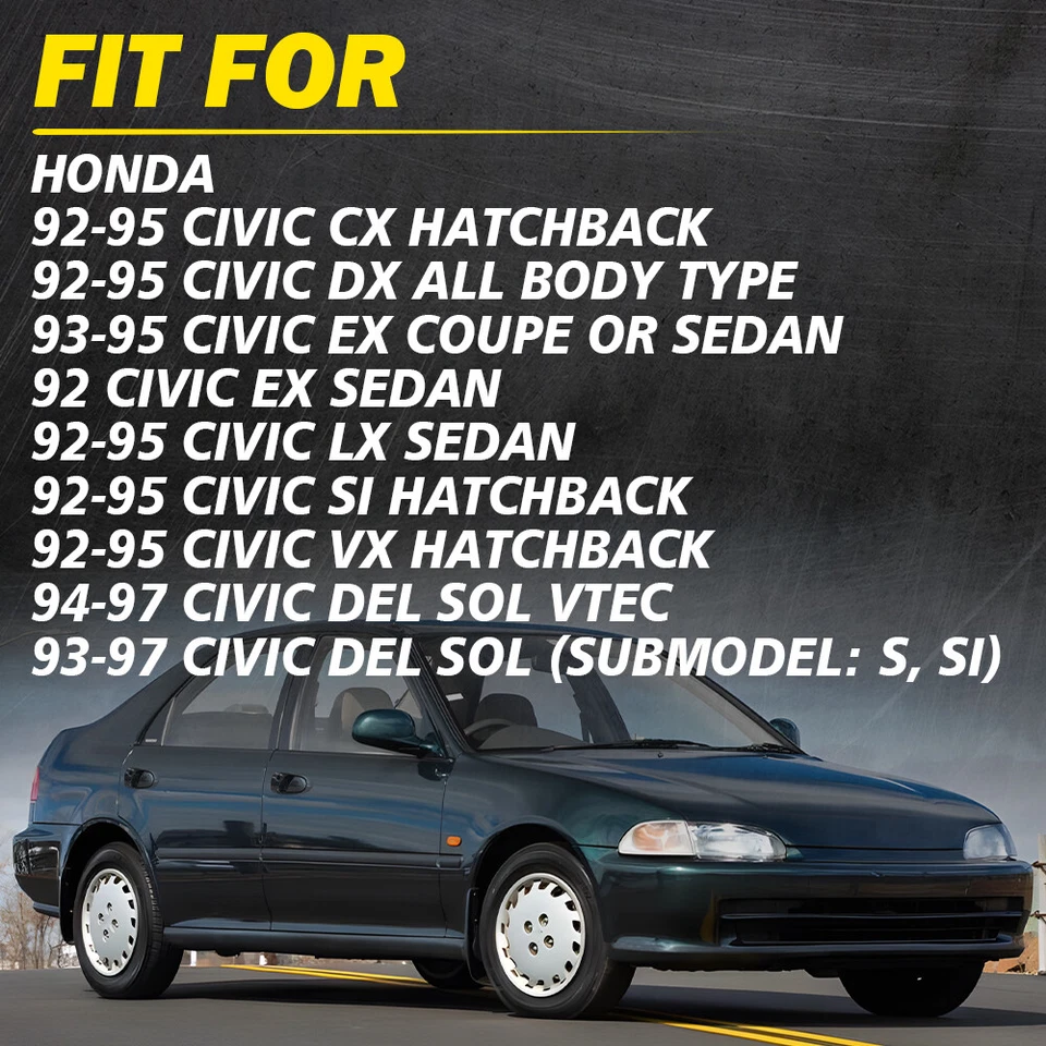 Manija de puerta delantera conductor y pasajero para 92-95 Honda Civic 93-97 Civic del Sol M Foto 2 de 4