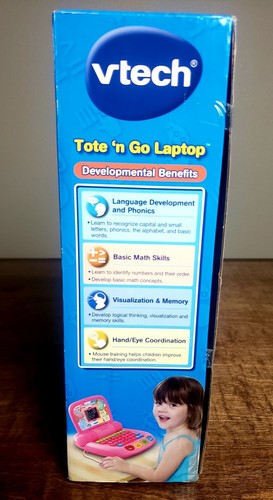 Vtech Tote 'n Go Laptop & Mouse Educational Computer Learning Game Ages 3-6 Pink - Picture 5 of 8