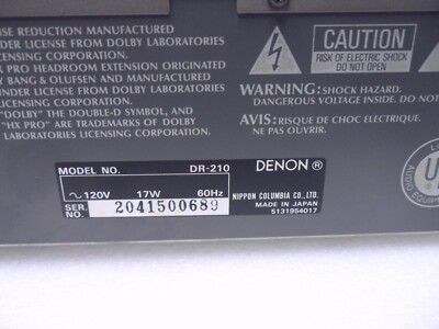 Denon DR-210 TESTED IN WORKING CONDITION w/MANUAL | eBay