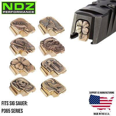 P3 クリアタグ NDZ Sig P365 P365XL X Macro Fuse Brass 3D Slide Cover Back Plate
