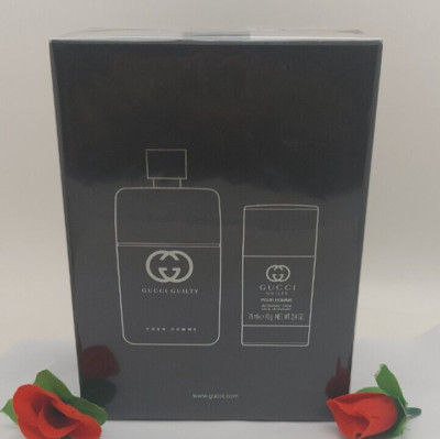 Gucci Guilty 3oz 90ml Toilette Spray + 2.4oz 70g Stick Deodorant Homme GIFT