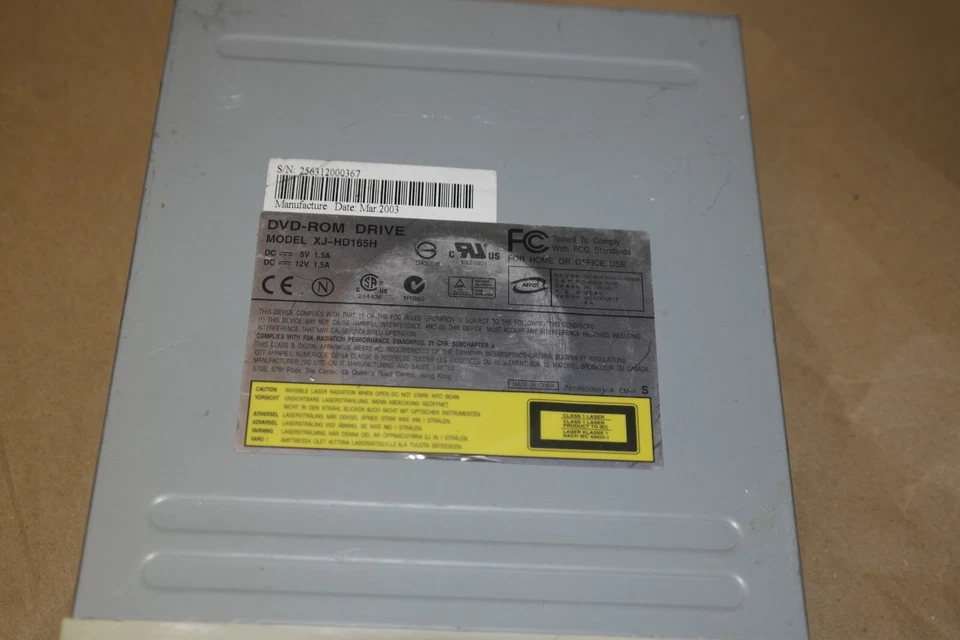 LITEON XJ-HD165H DVD-ROM DRIVE IDE PATA ATA working beige 5.25" - Image 2 of 4