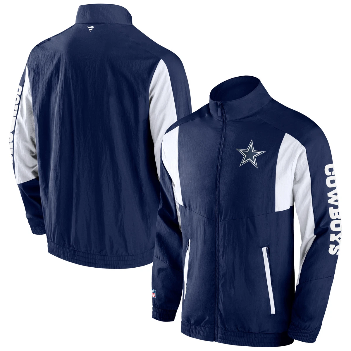 NFL Dallas Cowboys Jacket Foundation Woven Crinkle Track Jacket