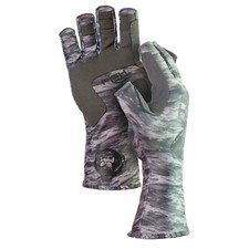 Fish Monkey Per Fishing Gloves FM11  1/2 Guide Glove Gray Water Camo CHOOSE SIZE