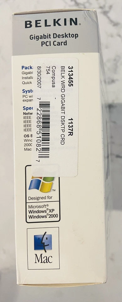 3 - BELKIN Gigabit Desktop PCI Card New In Box 10/100/1000 - Image 4 of 4