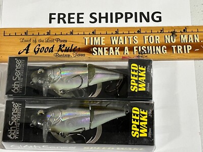 LOT OF 2 NIP 6th Sense Speed Wake 100 WAKE BAIT 100mm FISHING LURES 7/8 oz NIPS