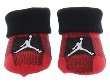 Nike Air Jordan Newborn Baby Booties Ornament Jumpman Logo Red Plaid 0-6 months