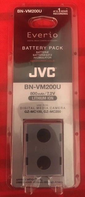 Batteria Per Videocamera JVC BN-VG138E - 3,6V 2700mAh Li-Ion - Compatibile E Potente - 2