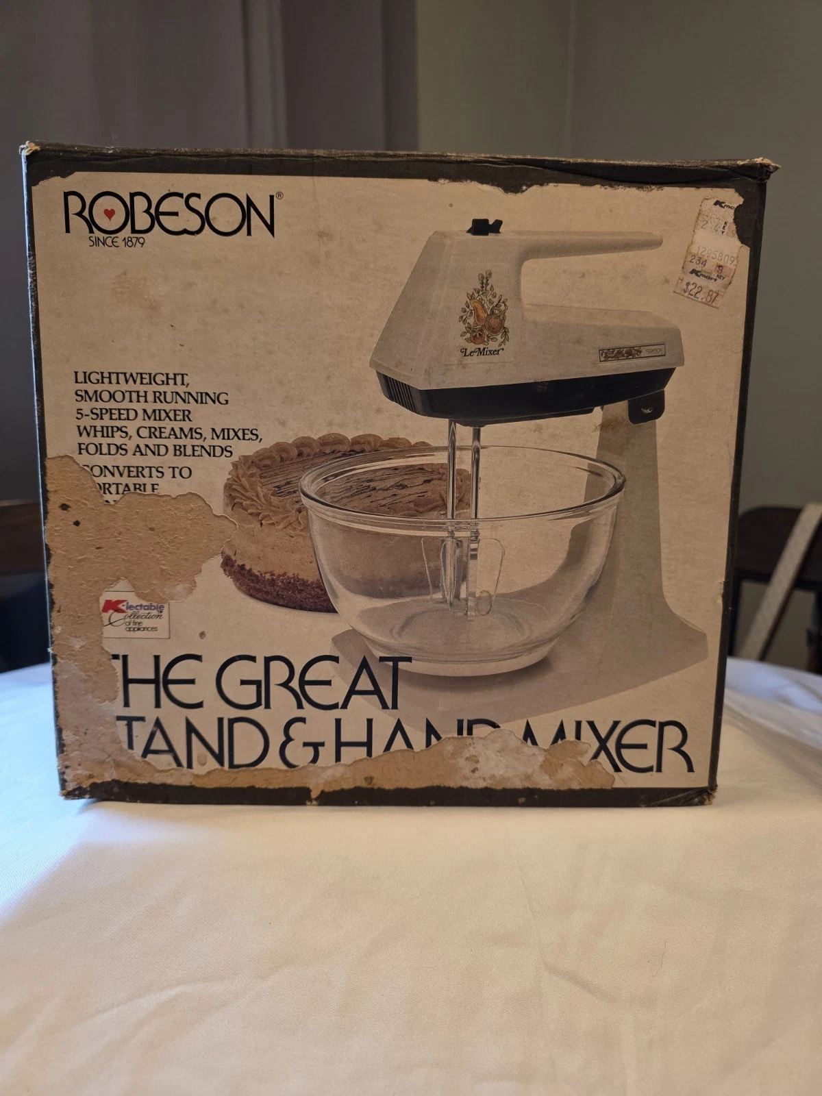 Vintage Robeson 5 Speed Stand Hand Mixer Bowl Box Parts Repair 1980s