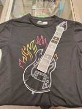 Think Geek Playable Guitar Shirt Mens Medium Untested