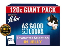 Felix As Good As It Looks Adult Wet Cat Food Jelly 120 x 85g Mixed 5.03 per kilo