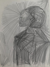 ROBERT CALIX (1919-2008) ORIGINAL WORK CUBIST PORTRAIT SIGNED (26)