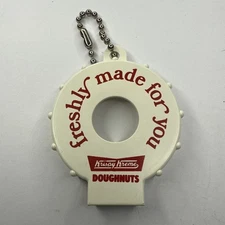 Vintage Krispy Kreme Doughnuts Keychain Plastic Bottle Opener 