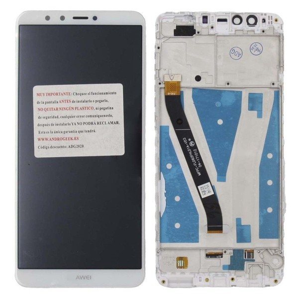 Pantalla Huawei Y9 2018 BLANCA CON MARCO liquidacion.24h