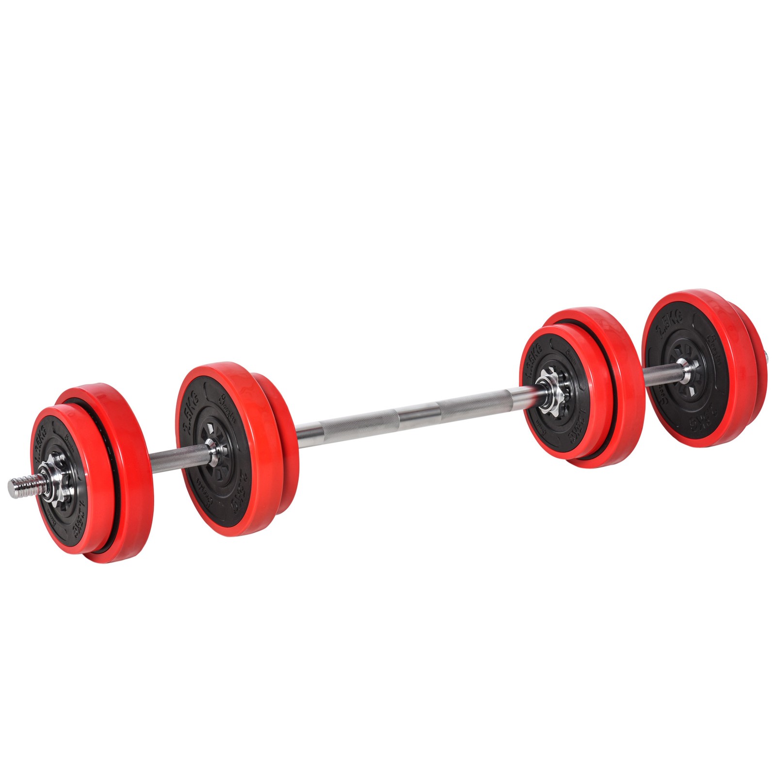 Set 2 in 1 Bilanciere e Manubri Pesi 20kg