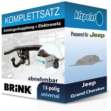 Für Jeep Grand Cherokee 06-11 BRINK Anhängerkupplung abnehmbar + 13polig E-Satz