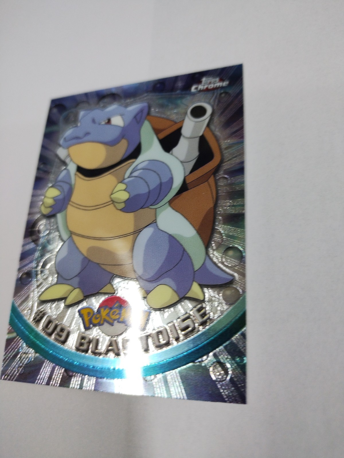 MINT 2000 Topps Chrome Holo Pokemon TV Series 1 Blastoise #9 Foil starter Water