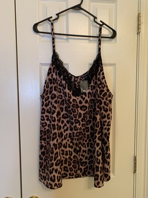 Torrid Size Womens 4X Lace Trim Leopard Print Cami Adjustable