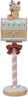 Clayre & Eef 6PR4265 Weihnachtsdeko Briefkasten Rosa 11X10X36 Cm Polyresin