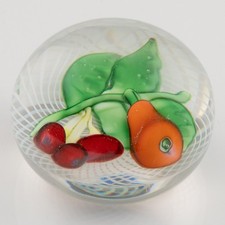 Saint Louis Paperweight Miniature Fruit Basket 1980