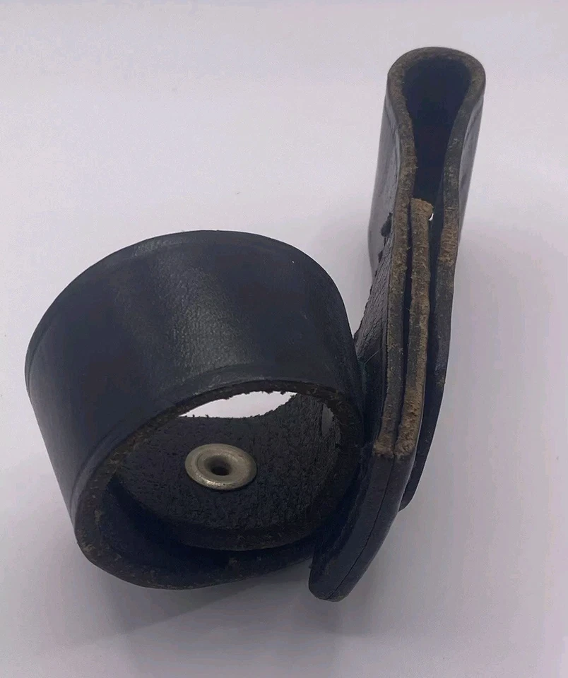 Vintage Black Smith and Wesson 100% Leather Belt Flashlight Holder With Snap  — 第 4/4 张图片