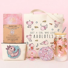 6PCS Axolotl Gifts, Cute Axolotl Accessories Basket for Axolotl Lovers Birthd...