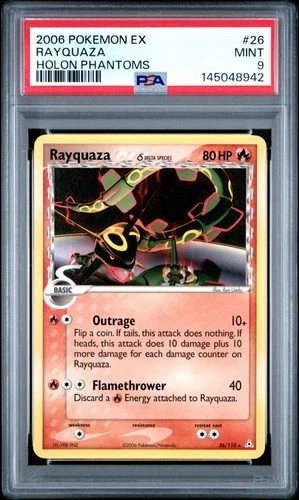 2006 POKEMON EX HOLON PHANTOMS #26 RAYQUAZA PSA 9