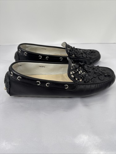 Christian Dior Laser Cut Flower Slip On Loafers Size 38 1/2 - Picture 3 of 10