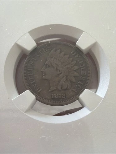 1872 1 Cent Indian Head Semi Key Date Ngc Xf Details Rev Scratched