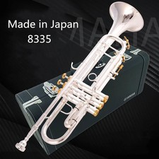 8335 Bb Trumpet Brass Silver Plated Professional Trumpet with Leather Case