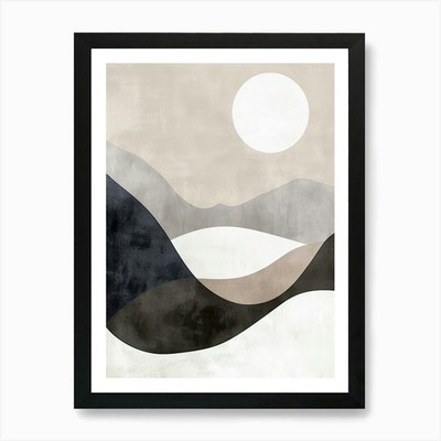 Sanfte Rhythmen minimalistischer Stil Kunst gerahmtes Wandbild Poster Leinwanddruck Bild