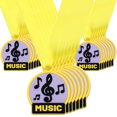 24 PCS Rubber Medals Award Medals Bulk Neck Ribbon Winner Encourage Team