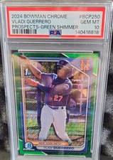 2024 Bowman Chrome - Vladi Guerrero #BCP-250 Green Shimmer Refractor /99 (RC)