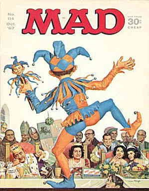 #ad Mad #114 VG; E.C low grade October 1967 magazine w BagBoard $7.98